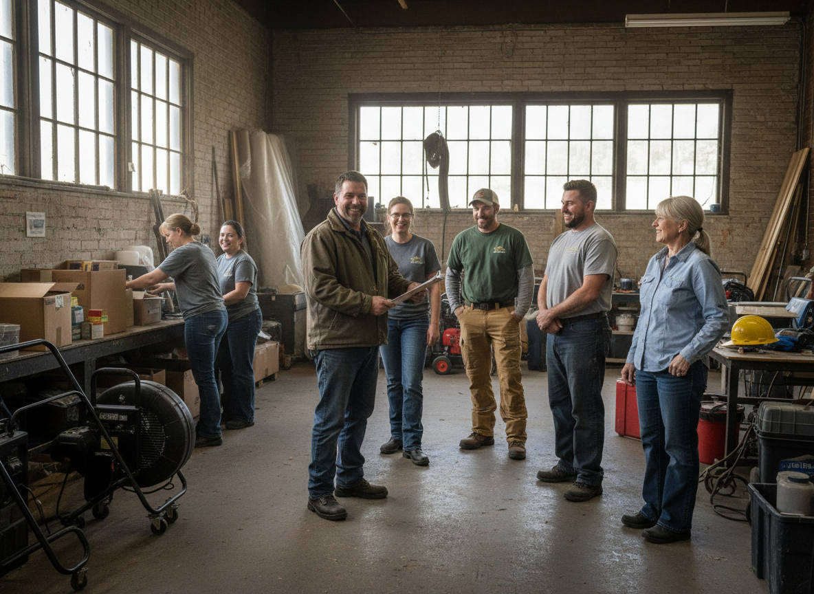 The Fire Damage Restoration Twin Peaks team at work in Twin Peaks