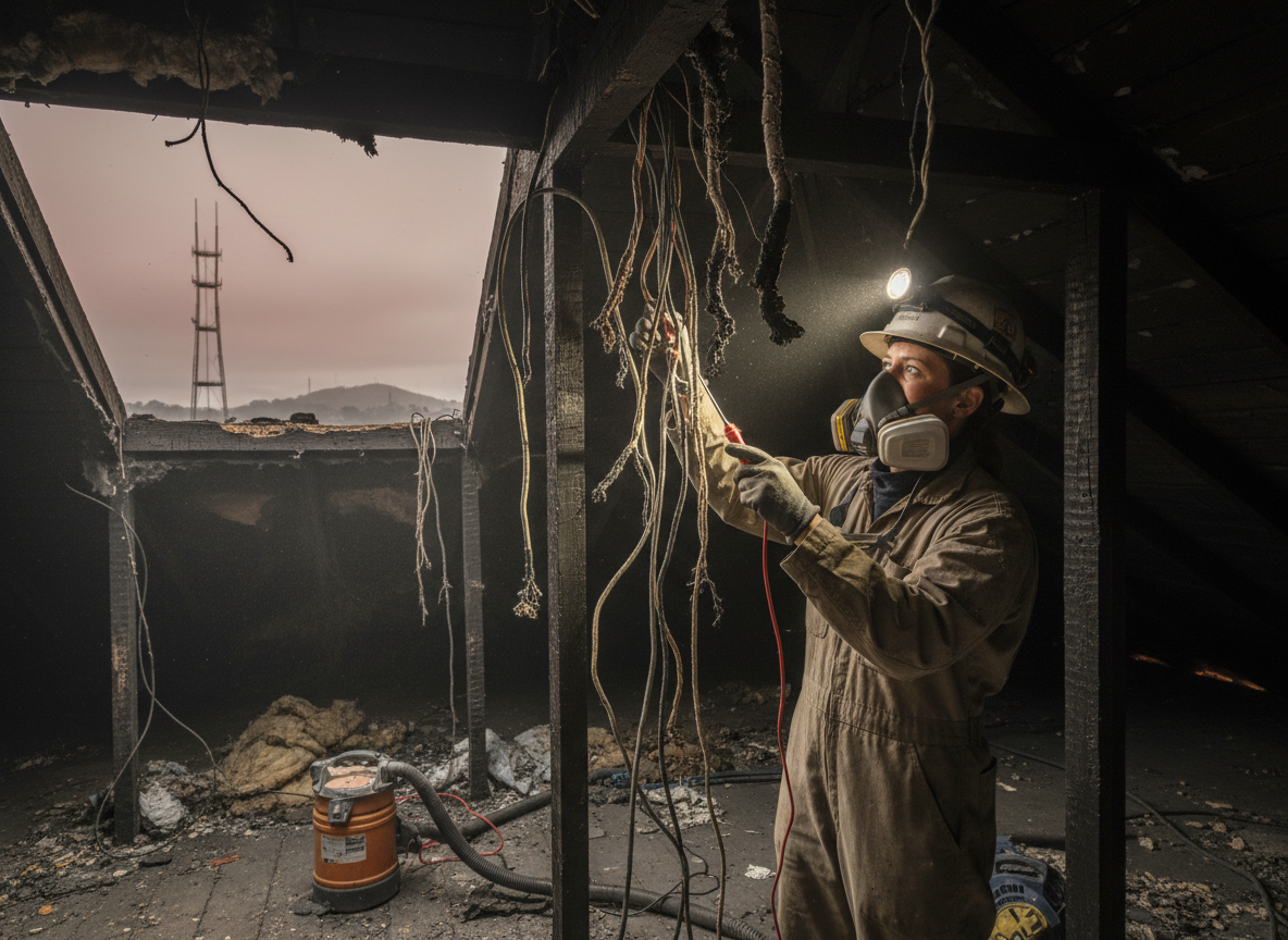 Inspecting Older Wiring In Pre-1980 Twin Peaks Houses After A Small Fire