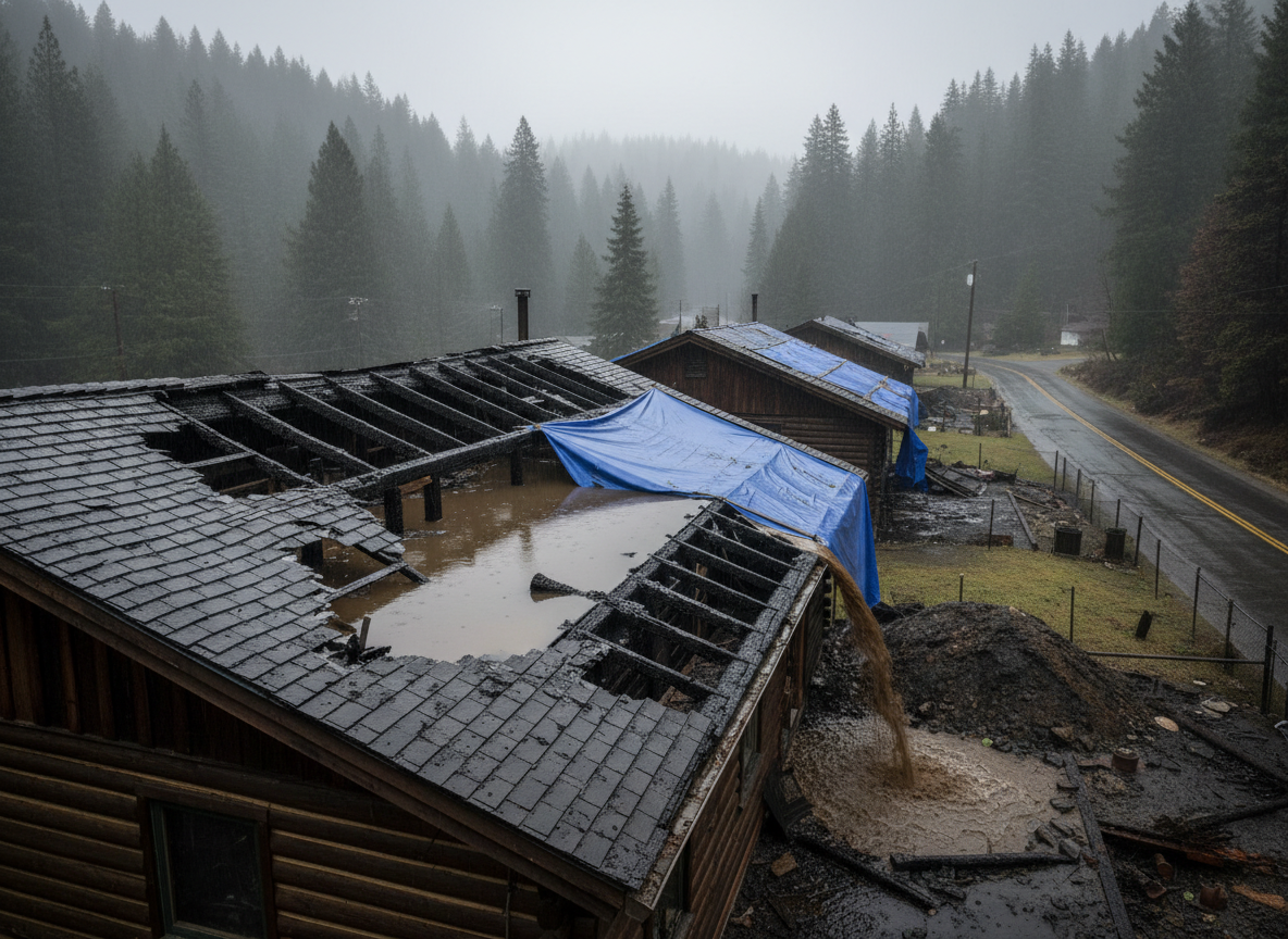 What Winter Rains Do To Fire-Damaged Roofs In Twin Peaks