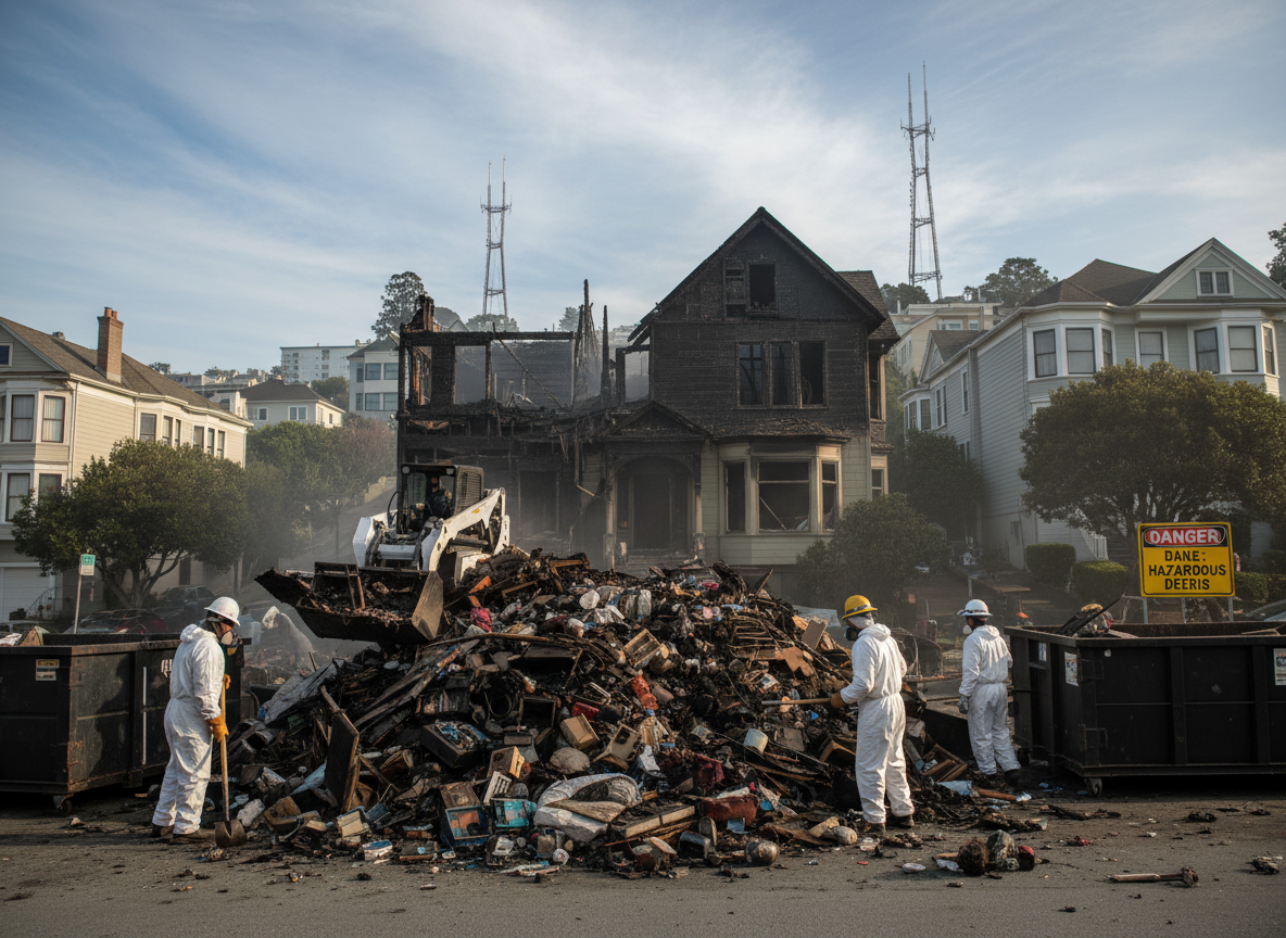 Hoarding Cleanup After Fire in Twin Peaks, CA